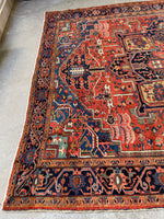 10x12 Antique Persian Heriz Rug #3069