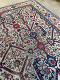 9x12 Antique Ivory Persian Rug #3209 / Large Vintage Persian Rug