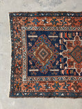 3x10 Persian Vintage Runner / Navy and Rust Vintage Persian Runner #4108