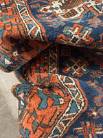 3x10 Persian Vintage Runner / Navy and Rust Vintage Persian Runner #4108