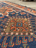 3x10 Persian Vintage Runner / Navy and Rust Vintage Persian Runner #4108