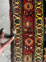 Long Vintage Persian Runner / 3'6 x 16'5 Runner #3695