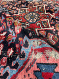 8'5 x 12'3 Midnight Blue Ground Tribal Persian Rug #3204 / Antique Persian Gharajeh Karaja rug