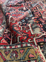 8'5 x 12'3 Midnight Blue Ground Tribal Persian Rug #3304 / Antique Persian Gharajeh Karaja rug