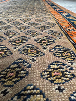 Worn Antique Persian Runner / 3'4 x 12'9 Runner #4293