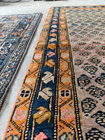 Worn Antique Persian Runner / 3'4 x 12'9 Runner #4293