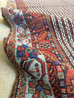 Large Persian Area Rug / Antique Persian Afshar 5'7 x 8'5 Rug #3569