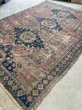 8x10 Antique Muted Soumak #3072c