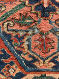 9x11 Antique Persian Heriz Rug #3219