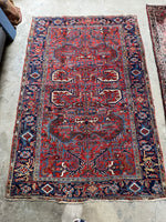 Large Vintage Persian Heriz Rug / 6'5 x 9'5 Rug #4304