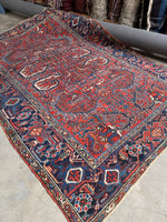 Large Vintage Persian Heriz Rug / 6'5 x 9'5 Rug #4304
