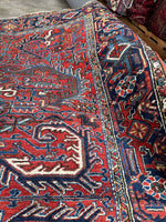 Large Vintage Persian Heriz Rug / 6'5 x 9'5 Rug #4304