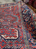 Large Vintage Persian Heriz Rug / 6'5 x 9'5 Rug #4304