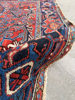 Large Vintage Persian Heriz Rug / 6'5 x 9'5 Rug #4304