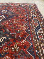 Small Vintage Persian Rug / 3'7 x 4'10 Antique Persian Shiraz Rug #3222