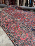 Skinny Narrow Vintage Floral Persian Runner / 2'8 x 12'4 Runner #4304-1