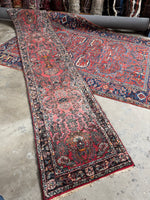 Skinny Narrow Vintage Floral Persian Runner / 2'8 x 12'4 Runner #4304-1