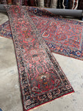 Skinny Narrow Vintage Floral Persian Runner / 2'8 x 12'4 Runner #4304-1