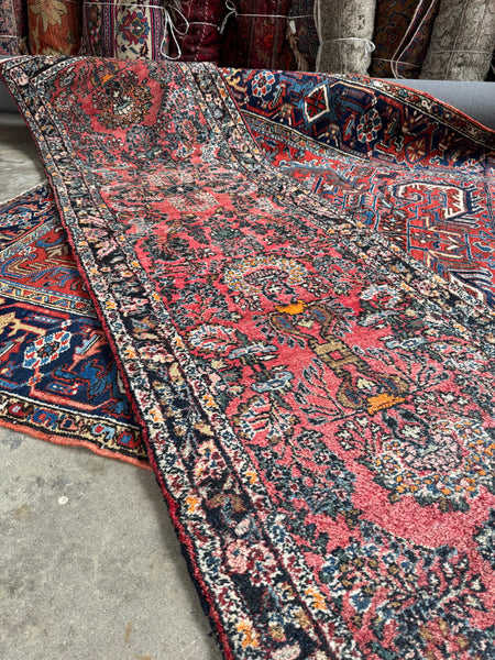 Skinny Narrow Vintage Floral Persian Runner / 2'8 x 12'4 Runner #4304-1