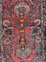 Skinny Narrow Vintage Floral Persian Runner / 2'8 x 12'4 Runner #4304-1