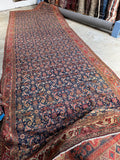 Palatial Vintage Persian Rug / 7x20 Vintage Persian Rug / 7x21 Vintage Rug #4305
