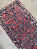 Skinny Antique Persian Runner / 2'9 x 7'2 Sarouk Runner #4419