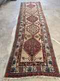 Vintage Persian Runner / Camel Hair Persian Runner 3'6 x 11'8 Rug #4421