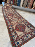 Vintage Persian Runner / Camel Hair Persian Runner 3'6 x 11'8 Rug #4421