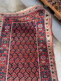 Long Persian Antique Rug Runner / 3'6 x 15'1 Antique Bidjar Runner #4422