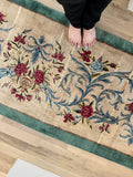 Long Vintage Floral Rug Runner / Antique Persian Runner #1986 / 3x20 Vintage Runner