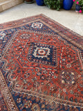 7'3 x 10'2 Antique Persian Shiraz Rug #2908