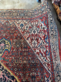 Palatial Antique Oversize Persian Rug / 9'5 x 14'4 Bidjar Rug #4424