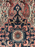 Floral and Paisley Fine Antique Persian Ferahan Rug / 4'2 x 6'5 Rug #3583ML