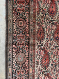 Floral and Paisley Fine Antique Persian Ferahan Rug / 4'2 x 6'5 Rug #3583ML