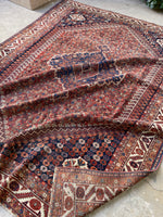 7'9 x 10' Antique Persian Afshar Rug #2913