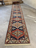 Skinny Vintage Rug Runner / 2’6 x 13'9 Skinny Vintage Runner #3899