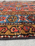Skinny Persian Vintage Runner / 2'11 x 11'1 Antique Heriz Runner #4122