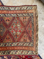 Antique Persian Tribal Runner / 3' x 6'5 Persian Runner #3320