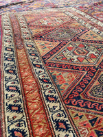 Antique Persian Tribal Runner / 3' x 6'5 Persian Runner #3320