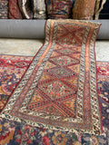 Antique Persian Tribal Runner / 3' x 6'5 Persian Runner #3320