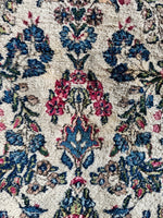 Small Vintage Floral and Plush Persian Rug / 4x7 Kerman Rug #3904