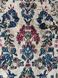 Small Vintage Floral and Plush Persian Rug / 4x7 Kerman Rug #3904