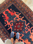 4’4 x 6’10 Antique Persian with Mazlaghan Design #1432