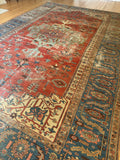 Palatial Antique Persian Serapi / 9’6 x 14’5 Serapi Rug #3844