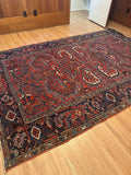 Large Vintage Persian Heriz Rug / 6'5 x 9'5 Rug #4304