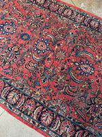 Long and Lean Gallery Sized Persian Rug / 6'9 x 15' Persian Sarouk Rug #3579