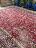 10x13 Fuschia Pink Persian Rug #3322
