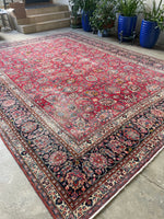 10x13 Fuschia Pink Persian Rug #3322