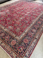 10x13 Fuschia Pink Persian Rug #3322
