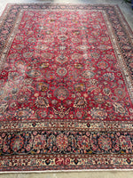 10x13 Fuschia Pink Persian Rug #3322